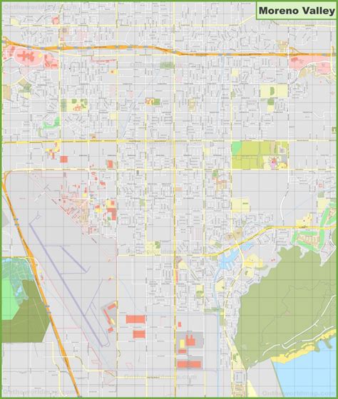 Large Detailed Map Of Moreno Valley