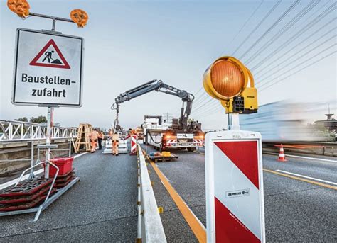 Ausbau der Hochstraße Elbmarsch Verkehrssicherung sorgt für Übersicht