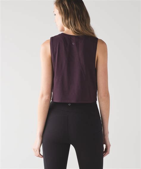 Lululemon Muscle Love Crop Tank Black Cherry Lulu Fanatics