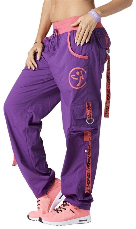 Zumba Cargo Pants Dance Fitness Converts To Capri Rare Elitezwear Xs