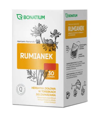 Bonatium Rumianek Herbatka ziołowa 1 5 g x 30 saszetek aptekacurate pl