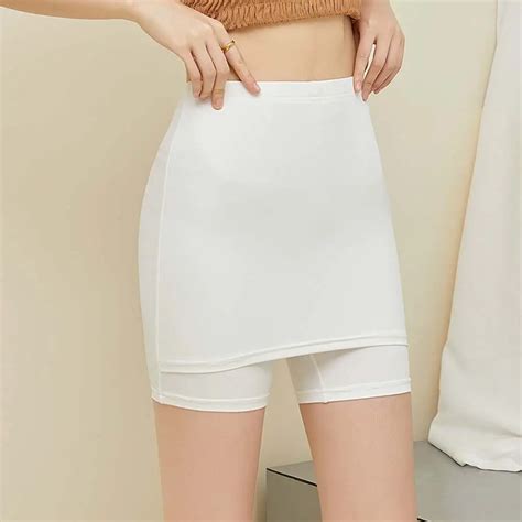 Sous V Tement Boxer En Soie Glac E Sans Trace Pour Femme Pantalon Court