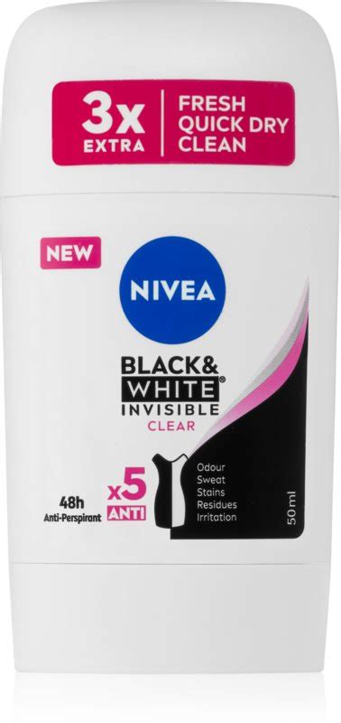 Nivea Black White Invisible Clear Festes Antitranspirant