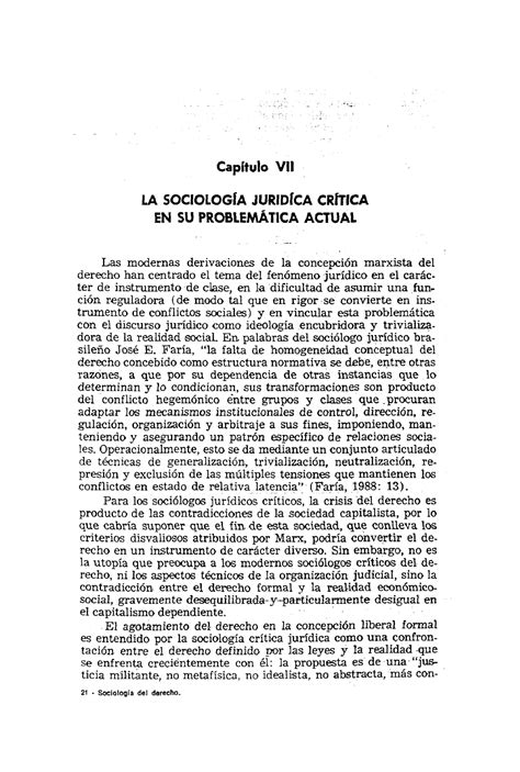 Sociologia Del Derecho Fucito Felilpe Cap Tulo Vil La