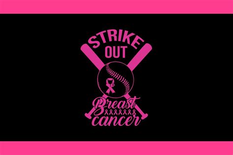 Strike Out Breast Cancer Baseball Svg Graphic By Designqualityshirt