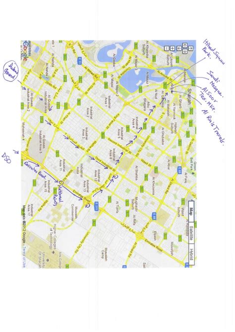 Map dubai sharjah directions