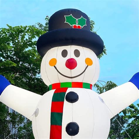 26FT Christmas Inflatable Snowman Lighted with Blower Frosty Snowman ...