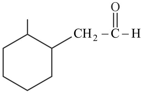 Correct structure of methylcyclohexane carbaldehyde is