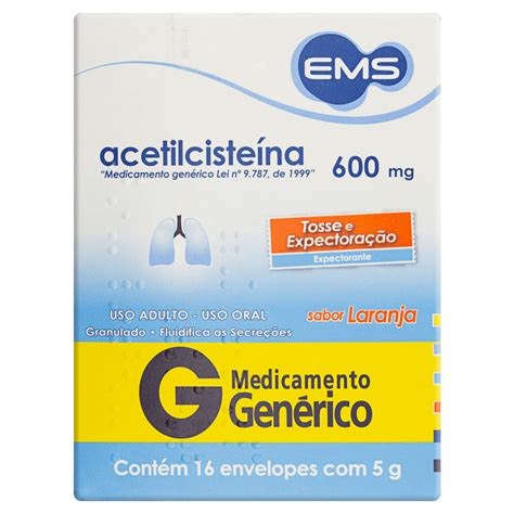 Acetilcisteina 600mg 16 Envelopes 5g Cada Ems V 638561406204800000