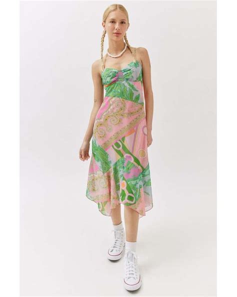 Urban Outfitters Uo Scarlett Ruffle Midi Dress In White Lyst Canada