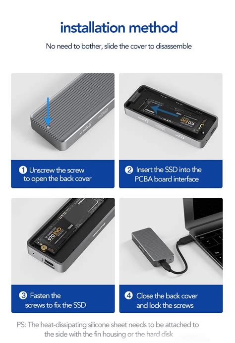 Generic Blueendless T Gbps M Nvme Ssd Case With Nvme Adapter Card