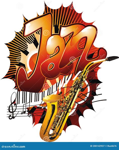 Jazz Vector Sticker Cdr Format Stock Vector Illustration Of