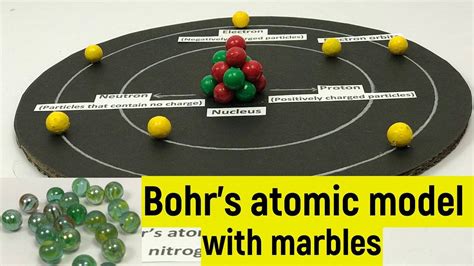 Bohr's atomic model of nitrogen atom | 3D atom model out of marbles ...