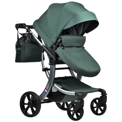 Коляска трансформер Aimile Original New Silver (Вечнозеленый NDS-1)