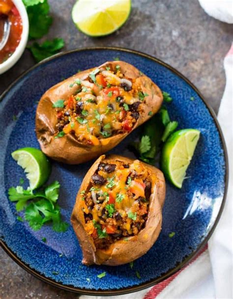 Stuffed Sweet Potatoes Easy Vegetarian Recipe WellPlated