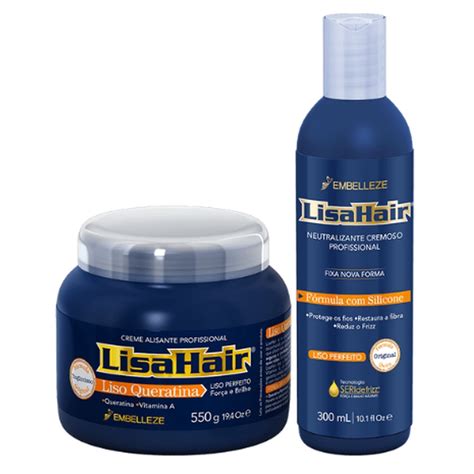 Kit Lisahair Creme Alisante Liso Queratina Neutralizante Shopee Brasil