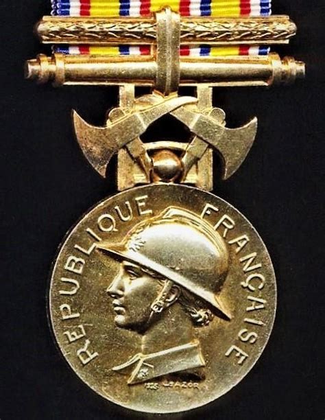 Aberdeen Medals France Medal Of Honour For Firefighters Medaille D