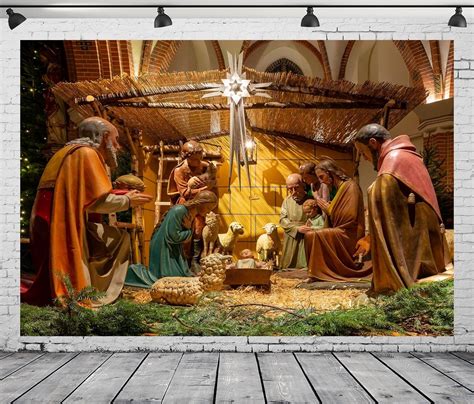 Amazon CORFOTO 10x6 5ft Fabric Birth Of Jesus Figure Photography