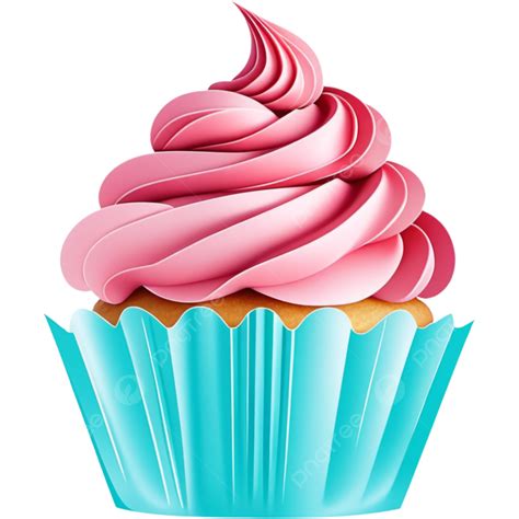 Delicious Pink Cupcake Topping Illustration Element Dessert Png