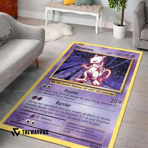 Hot Mewtwo Evolutions Pokemon Rug Express Your Unique Style With