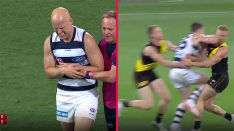 Afl Grand Final Gary Ablett Jr Nick Vlastuin Forced From The Field In