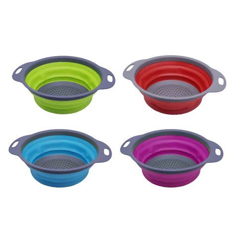 安心の実績 高価 買取 強化中 Silicone Collapsible Colander Set Kitchen Strainer Over