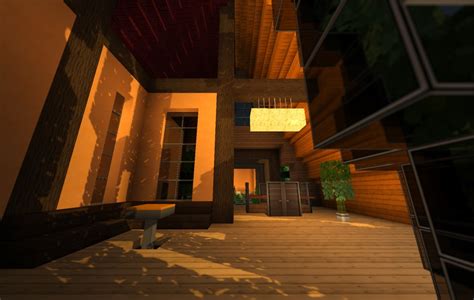 Modern A-Frame Natural Styled House Minecraft Map