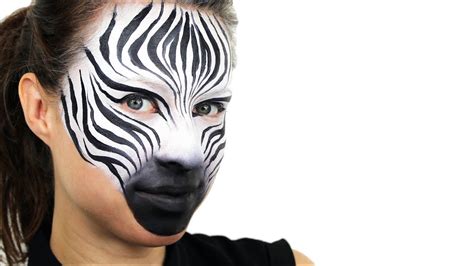 Simple Zebra Face Paint