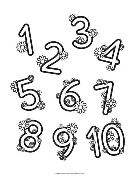 FREE Printable Number Coloring Pages for Numbers 1-20