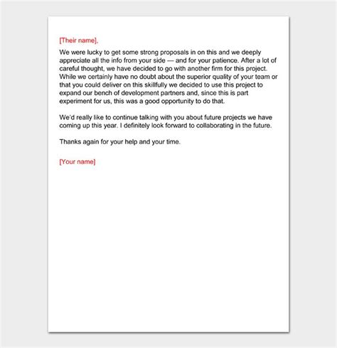 37 Polite Rejection Letter And Email Samples Writing Tips