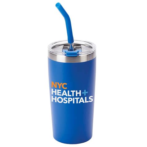 Blue Fremont Double Wall Stainless Steel Vacuum Tumbler 20 Oz With