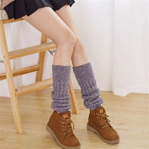 2019 Casual Women Ladies Winter Leg Warmers Cable Knit Knitted Crochet