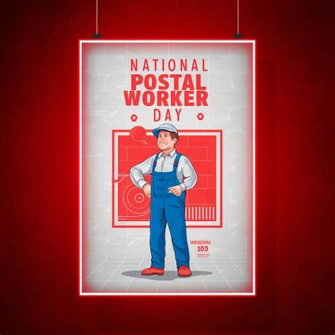 National Postal Worker Day Illustration Premium Ai Generated Image