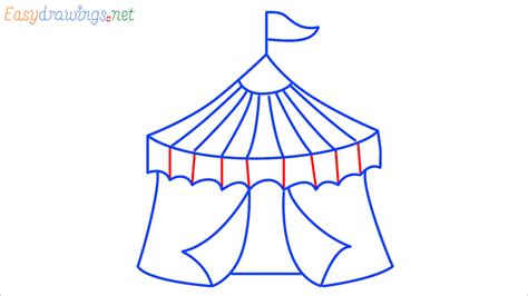 How To Draw Circus Tent Step By Step 8 Easy Phase Emoji