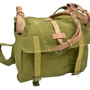 Genuine Romanian Army Bread Bag Military Surplus Olive Canvas Haversack