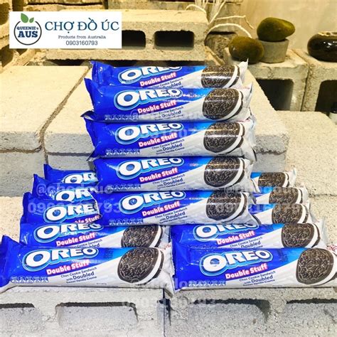 Oreo Double Stuff Chocolate Biscuits Double Stacked Vanilla Cream Pack