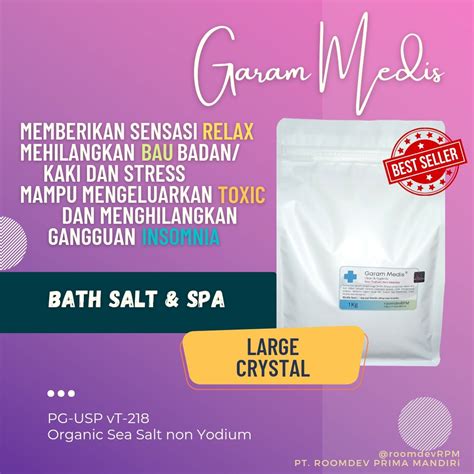 Jual Garam Medis Garam Mandi Bath Salt Spa Dan Detox Pg Usp Kg