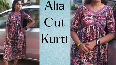 Alia Cut Kurti Cutting Stitching In Tamil Trending Alia Cut Maxi V