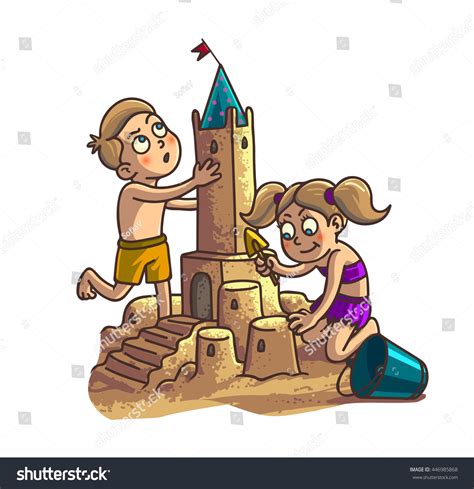 Girl Making Sandcastles Over 91 Royalty Free Licensable Stock Vectors