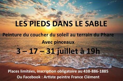 Les Pieds Dans Le Sable Ateliers De Peinture Pour Tous Tourisme Matane