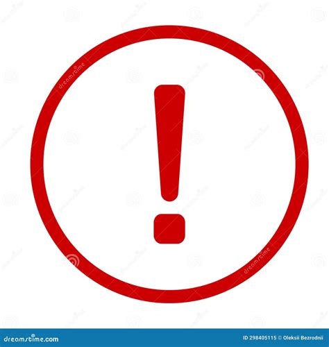 Exclamation Mark Red Vector Warn Sign Caution Or Attention Icon Stock