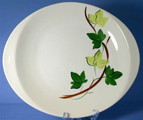 Spi Southern Potteries Blue Ridge 4158 Plantation Ivy Oval Serving Platter 13