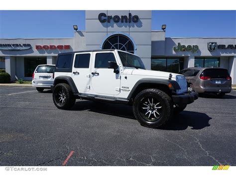 2016 Bright White Jeep Wrangler Unlimited Sport 4x4 #126028936 Photo ...