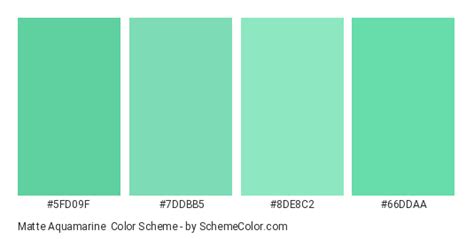 Matte Aquamarine Color Scheme » Aqua » SchemeColor.com