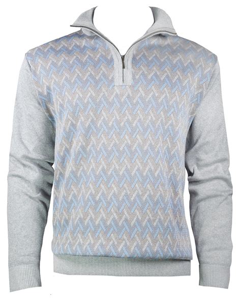 Chevron Quarter Zip Mens Quarter Zip Sweaters