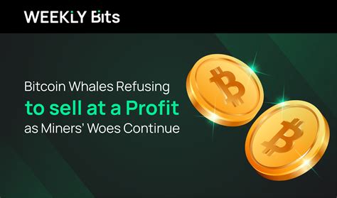 Bitcoin Whales Refusing To Sell At A Profit As Miners Woes Continue