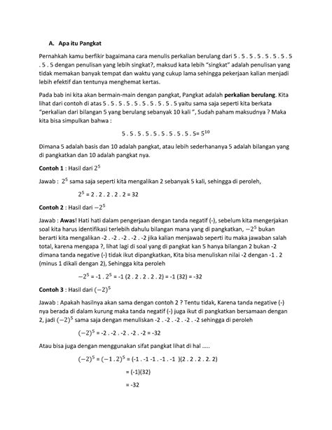 Matematika Eksponen Dan Pembuktian A Apa Itu Pangkat Pernahkah Kamu