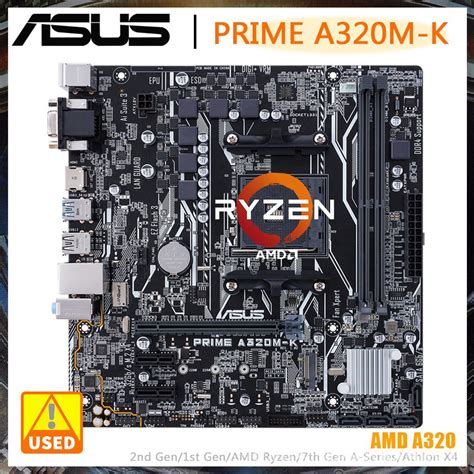 Asus Prime A320m K Placa Mãe Amd A320 Chipset De Rede Gigabit Am4 Soquete Suporta Ryzen 5 5600