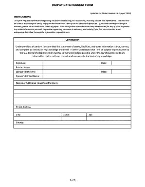 Fillable Online Epa Indipay Spreadsheet Spreadsheet That Runs U S Epa