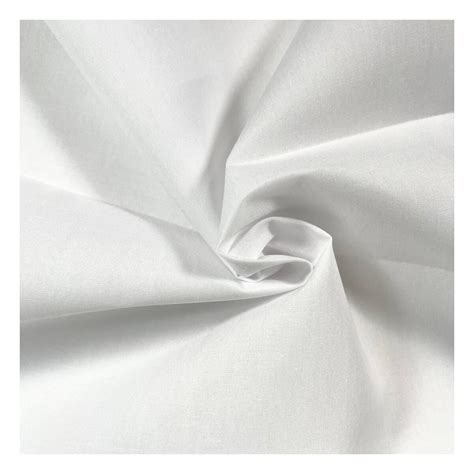 White Polycotton Fabric By The Metre Hobbycraft